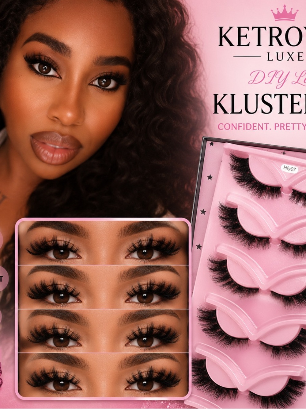 Kluster False Eyelash Set — Black